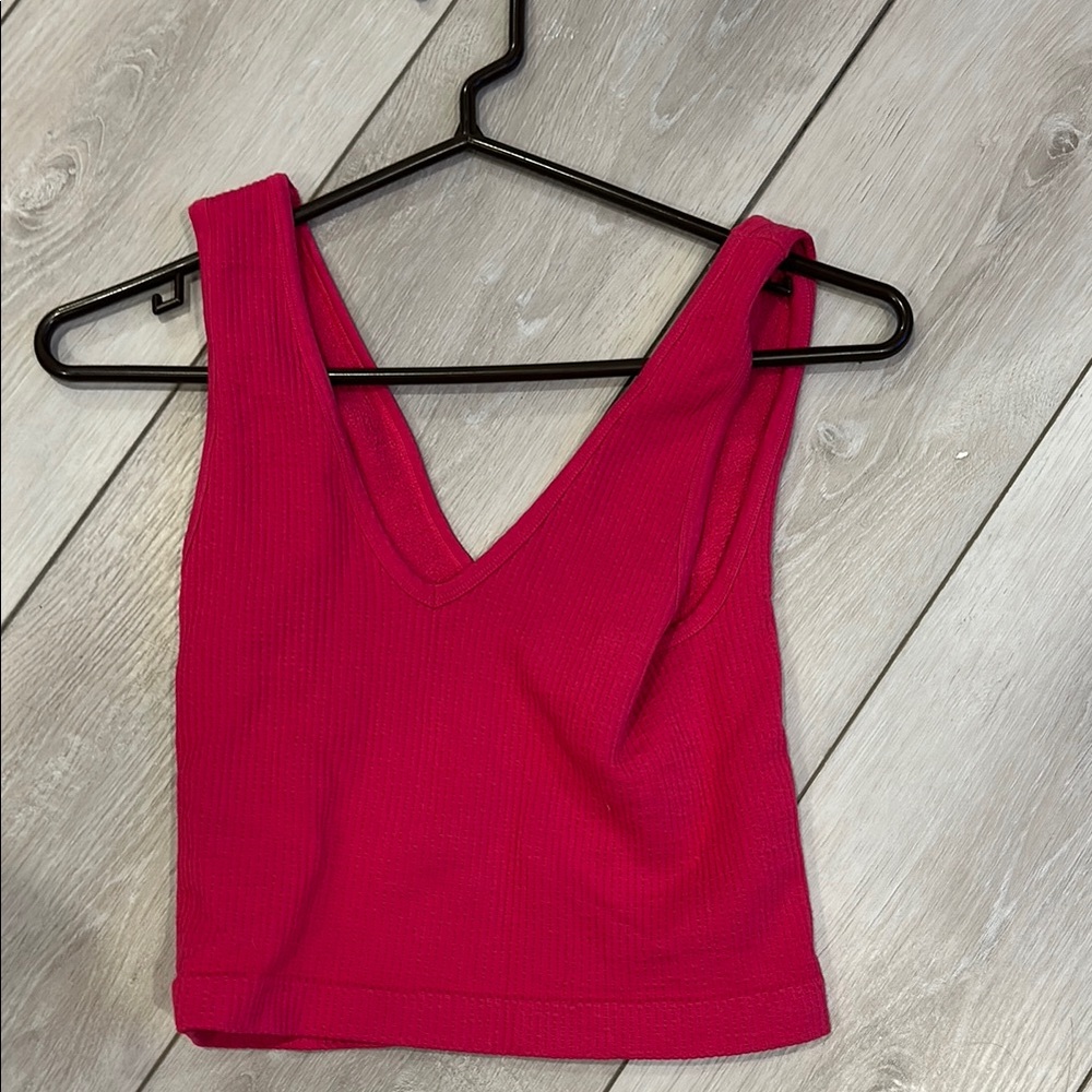 Hollister Red Crop Tank Top Sleeveless